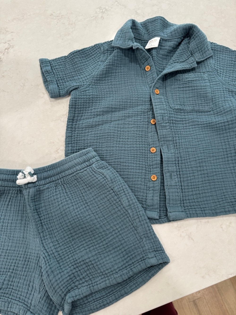 Little Co Lauren Conrad Soft Gauze Two-Piece in Slate Blue Size 6